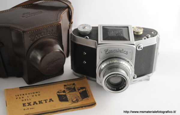 Kit Fotocamera Exakta 66 + Obiettivo Zeiss Jena Tessar 8cm f/3,5