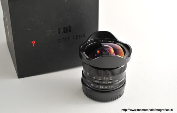 Obiettivo Fish-Eye 7Artisans Lens 7.5mm f/2.8